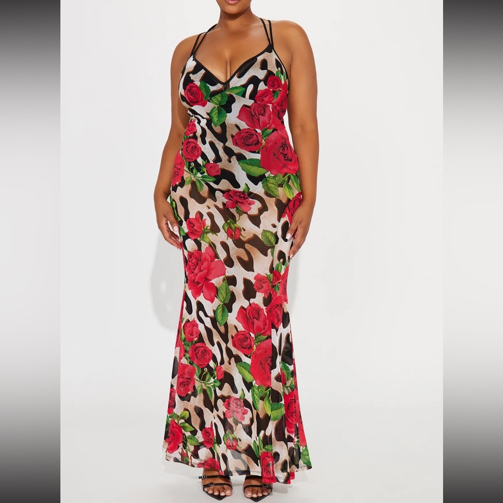Mesh maxi dress